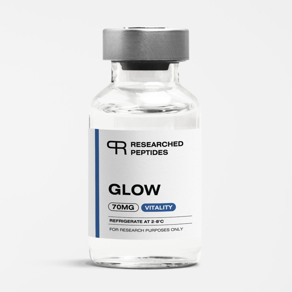 GLOW research peptide 70mg vial