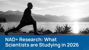 NAD+ cellular longevity research article banner - Researched Peptides