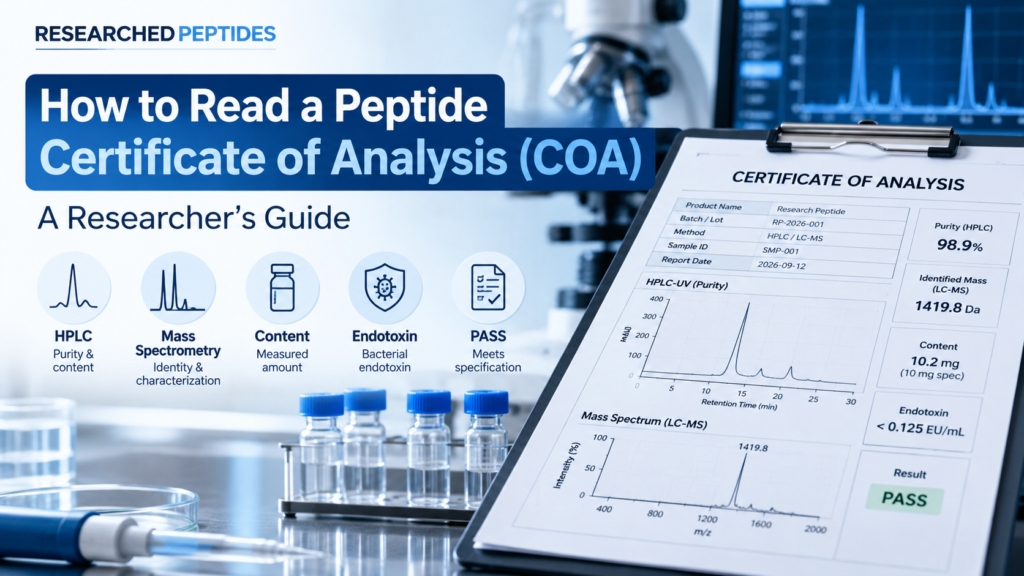 How to read a peptide Certificate of Analysis (COA) for research peptides